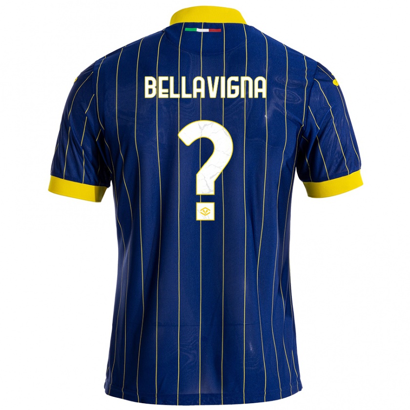 Kandiny Mujer Camiseta Marco Bellavigna #0 Azul Amarillo 1ª Equipación 2024/25 La Camisa México