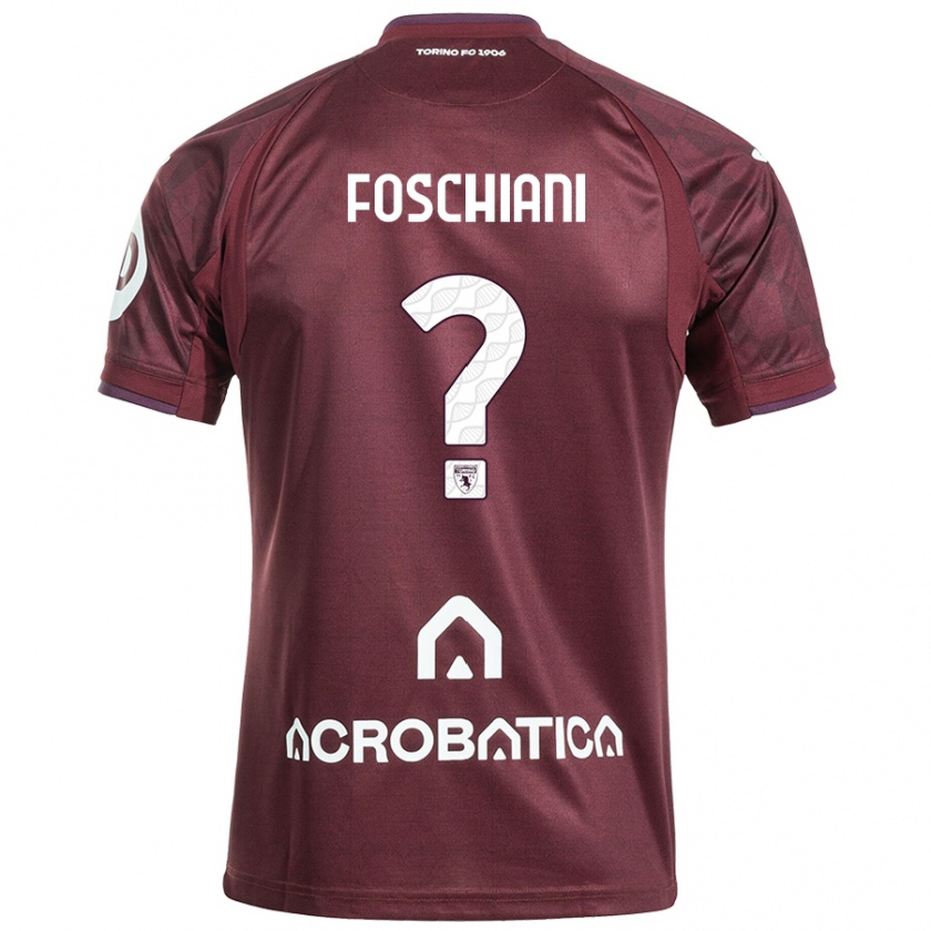 Kandiny Damen Francesco Foschiani #0 Kastanienbraun Weiß Heimtrikot Trikot 2024/25 T-Shirt Österreich