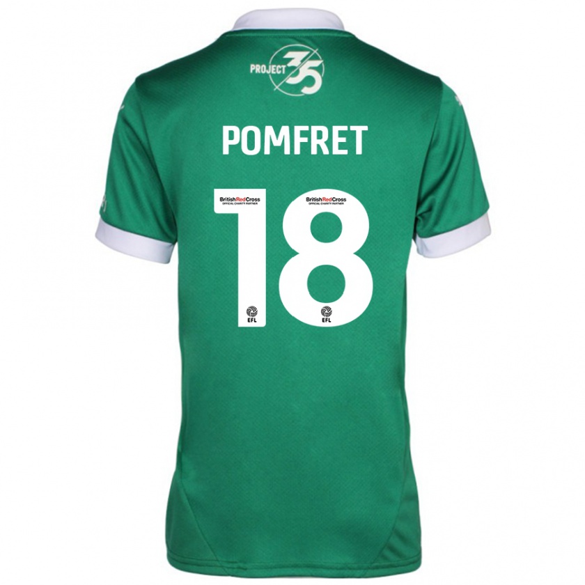 Kandiny Donna Maglia Taya Pomfret #18 Verde Bianco Kit Gara Home 2024/25 Maglietta