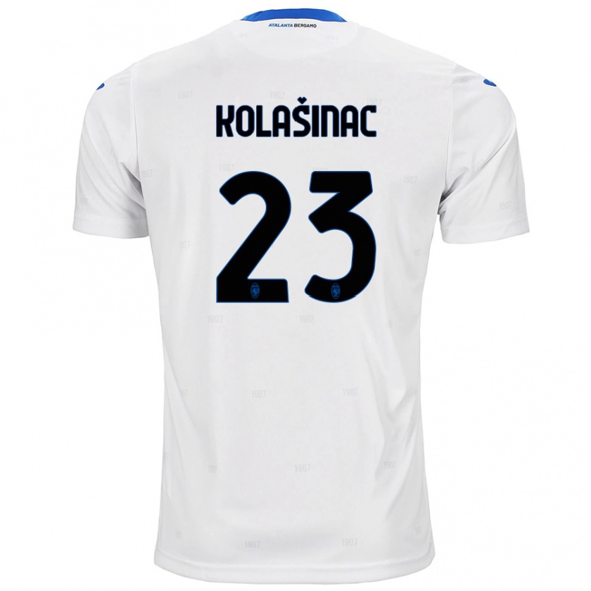 Kandiny Kobiety Sead Kolasinac #23 Biały Wyjazdowa Koszulka 2024/25 Koszulki Klubowe