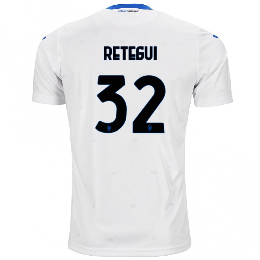 Kandiny Mujer Camiseta Mateo Retegui #32 Blanco 2ª Equipación 2024/25 La Camisa