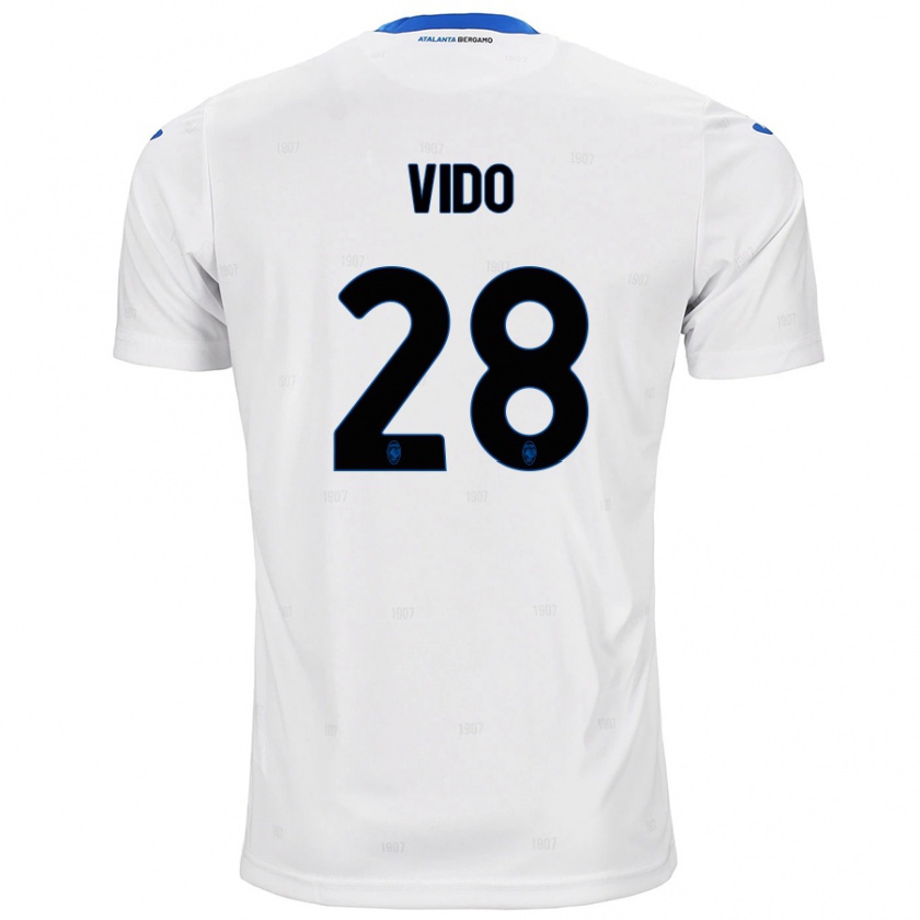 Kandiny Donna Maglia Luca Vido #28 Bianco Kit Gara Away 2024/25 Maglietta