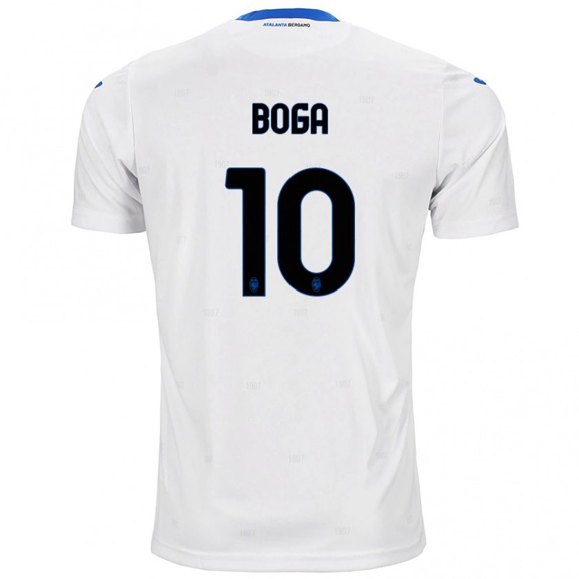 Kandiny Mujer Camiseta Jeremie Boga #10 Blanco 2ª Equipación 2024/25 La Camisa