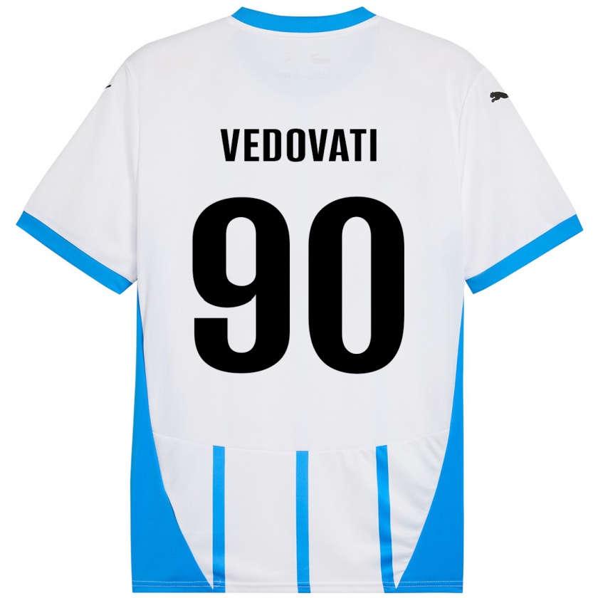 Kandiny Damen Gabriele Vedovati #90 Weiß Blau Auswärtstrikot Trikot 2024/25 T-Shirt Österreich