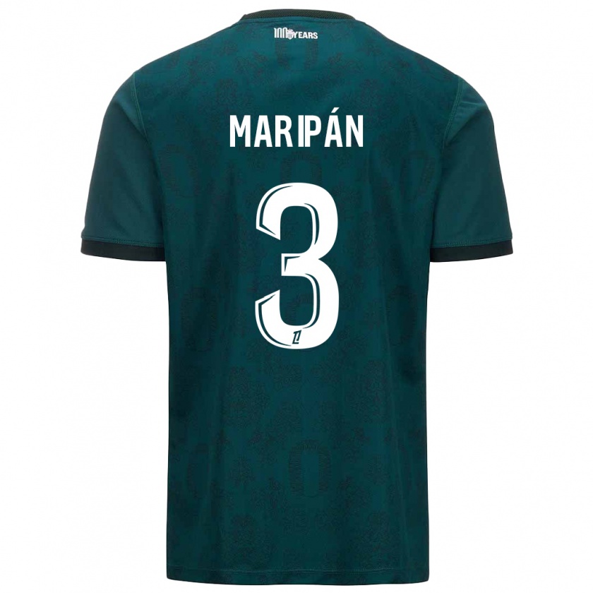 Kandiny Mujer Camiseta Guillermo Maripán #3 Verde Oscuro 2ª Equipación 2024/25 La Camisa