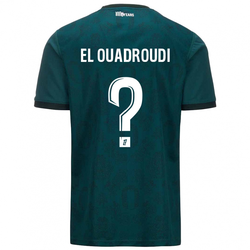 Kandiny Mujer Camiseta Imrane El Ouadroudi #0 Verde Oscuro 2ª Equipación 2024/25 La Camisa