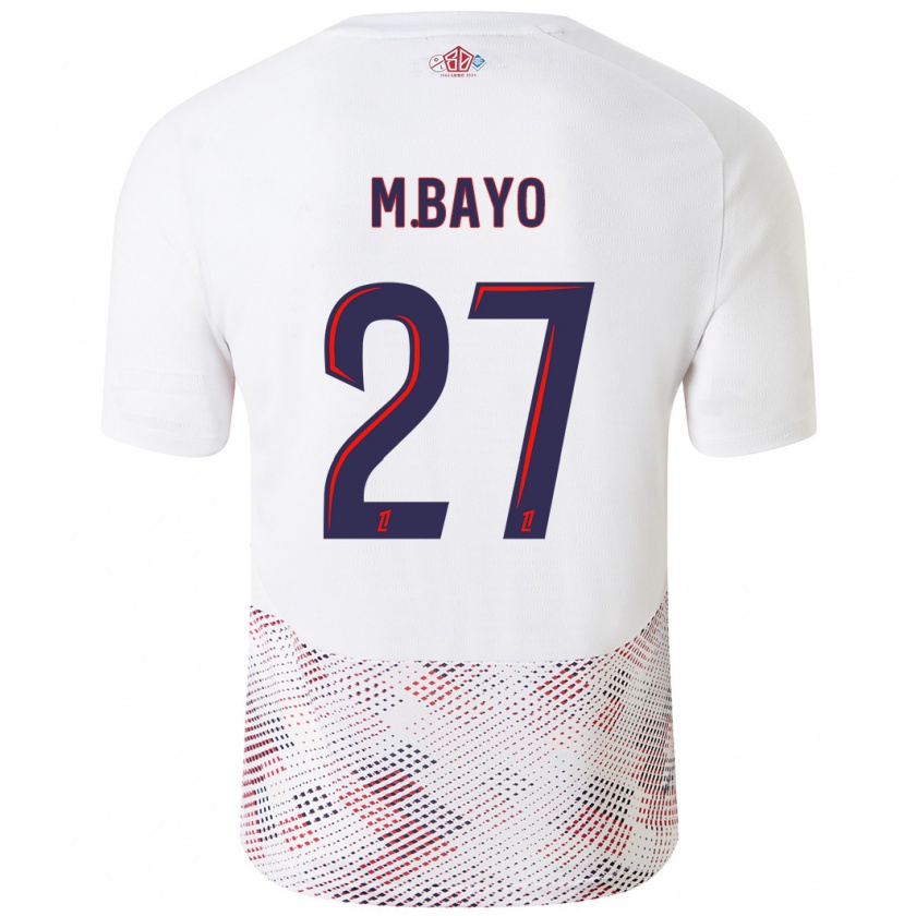 Kandiny Mujer Camiseta Mohamed Bayo #27 Blanco Azul Real 2ª Equipación 2024/25 La Camisa