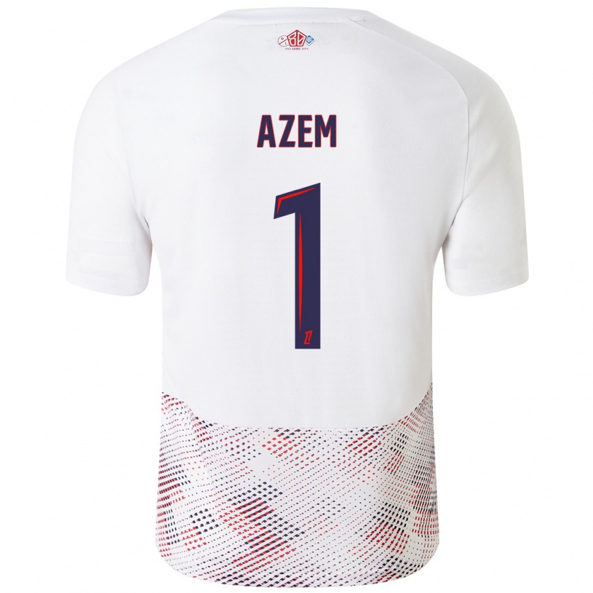 Kandiny Mujer Camiseta Floriane Azem #1 Blanco Azul Real 2ª Equipación 2024/25 La Camisa