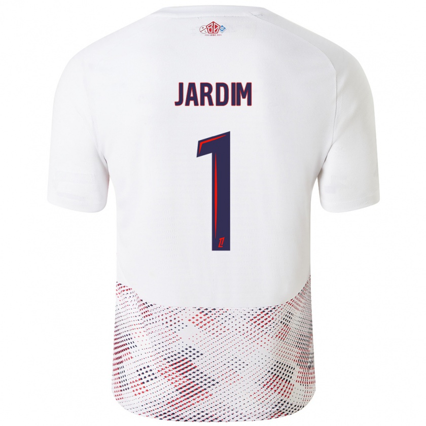 Kandiny Mujer Camiseta Leo Jardim #1 Blanco Azul Real 2ª Equipación 2024/25 La Camisa