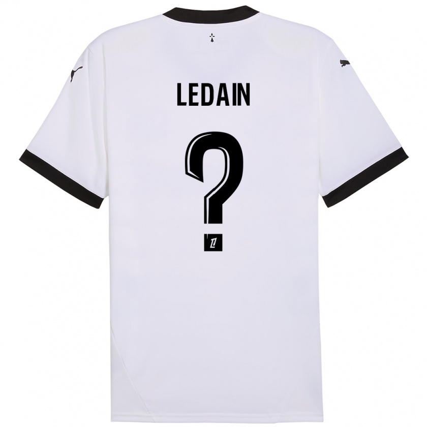 Kandiny Donna Maglia Samuel Ledain #0 Bianco Nero Kit Gara Away 2024/25 Maglietta