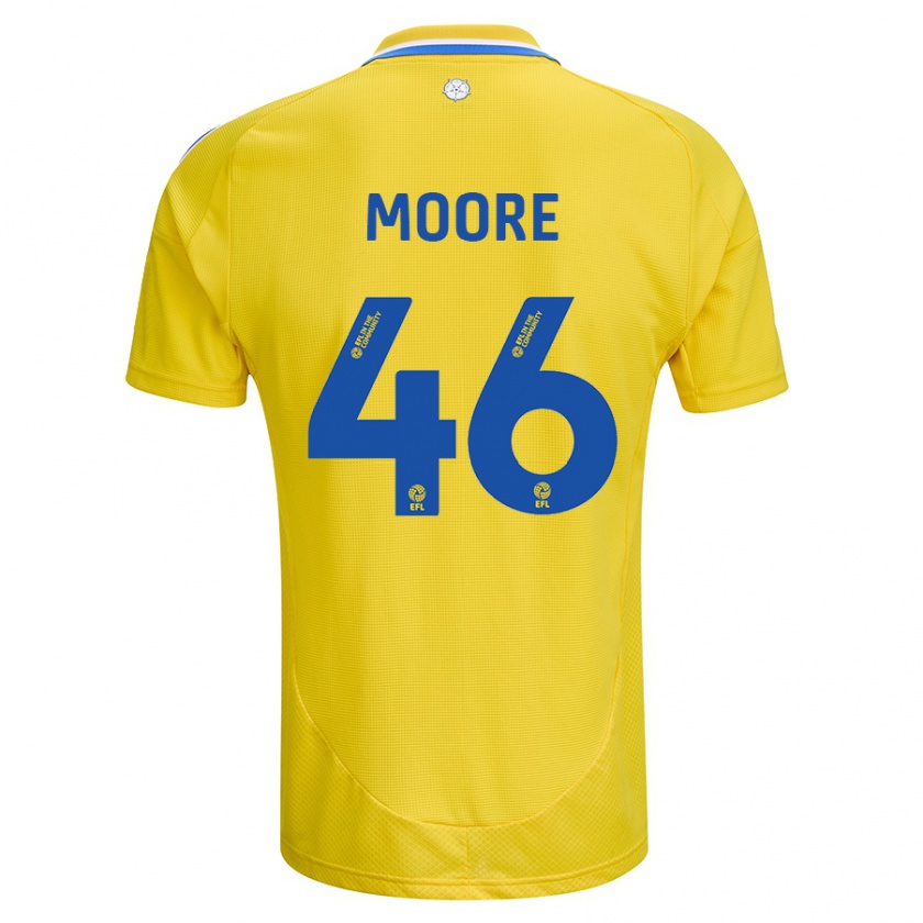 Kandiny Damen Kris Moore #46 Gelb Blau Auswärtstrikot Trikot 2024/25 T-Shirt Österreich