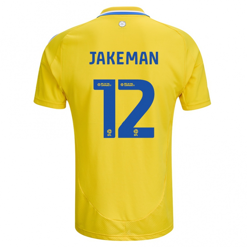 Kandiny Damen Harriet Jakeman #12 Gelb Blau Auswärtstrikot Trikot 2024/25 T-Shirt Österreich