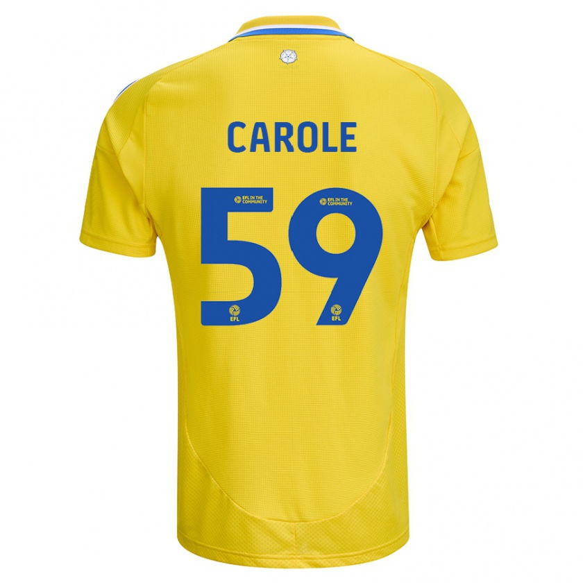 Kandiny Donna Maglia Keenan Carole #59 Giallo Blu Kit Gara Away 2024/25 Maglietta