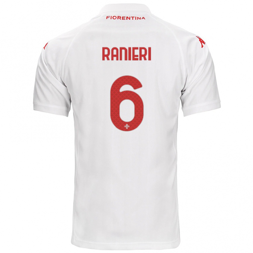 Kandiny Donna Maglia Luca Ranieri #6 Bianco Kit Gara Away 2024/25 Maglietta