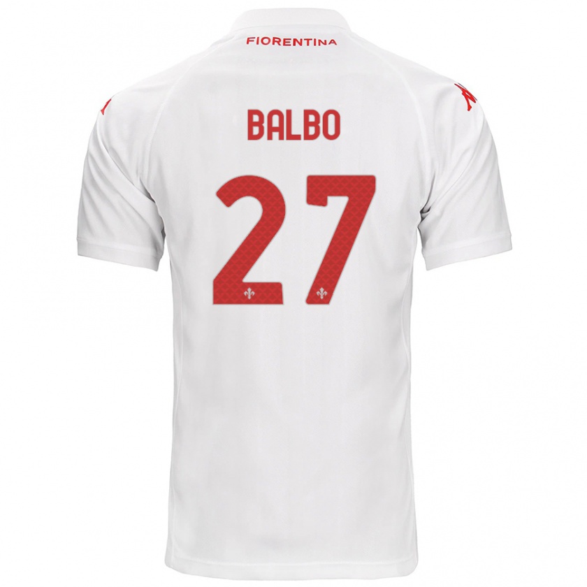 Kandiny Dames Luis Balbo #27 Wit Uitshirt Uittenue 2024/25 T-Shirt