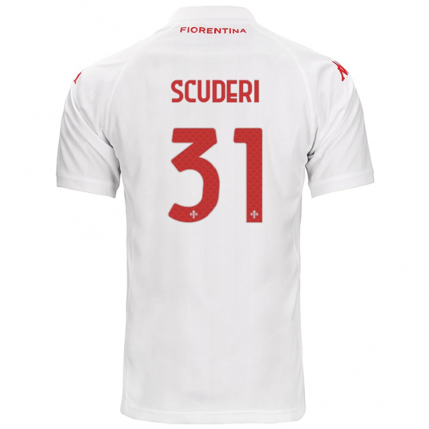 Kandiny Donna Maglia Giulio Scuderi #31 Bianco Kit Gara Away 2024/25 Maglietta