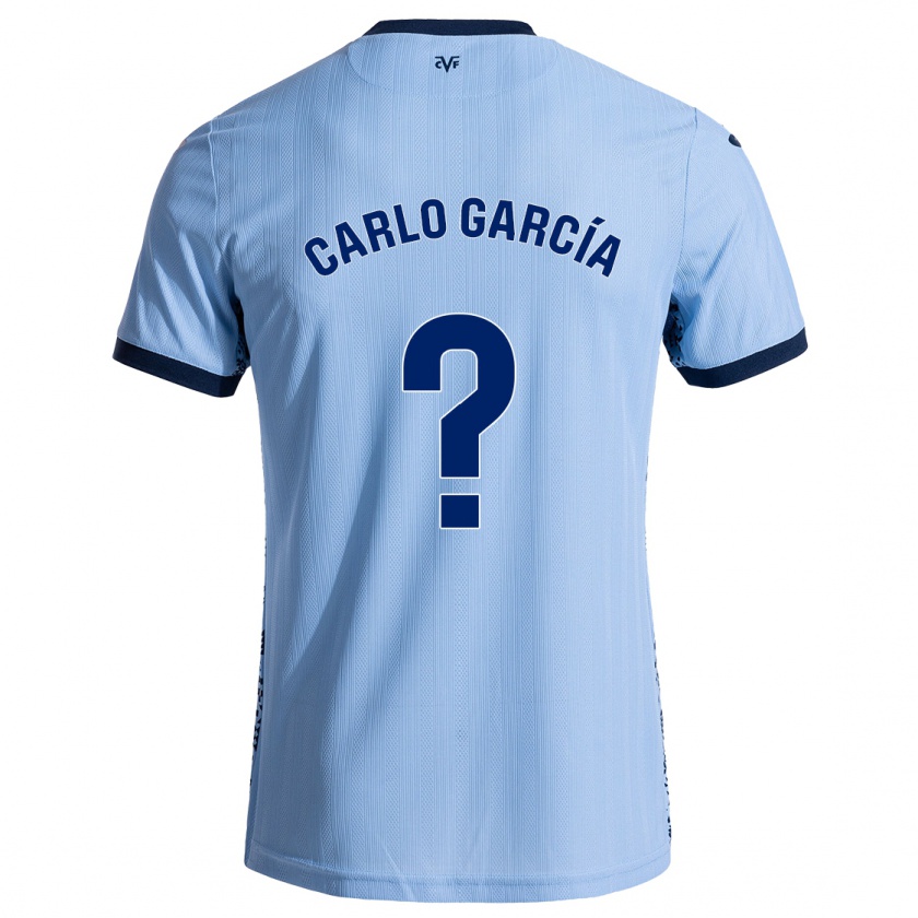 Kandiny Dames Carlo García #0 Hemelsblauw Uitshirt Uittenue 2024/25 T-Shirt