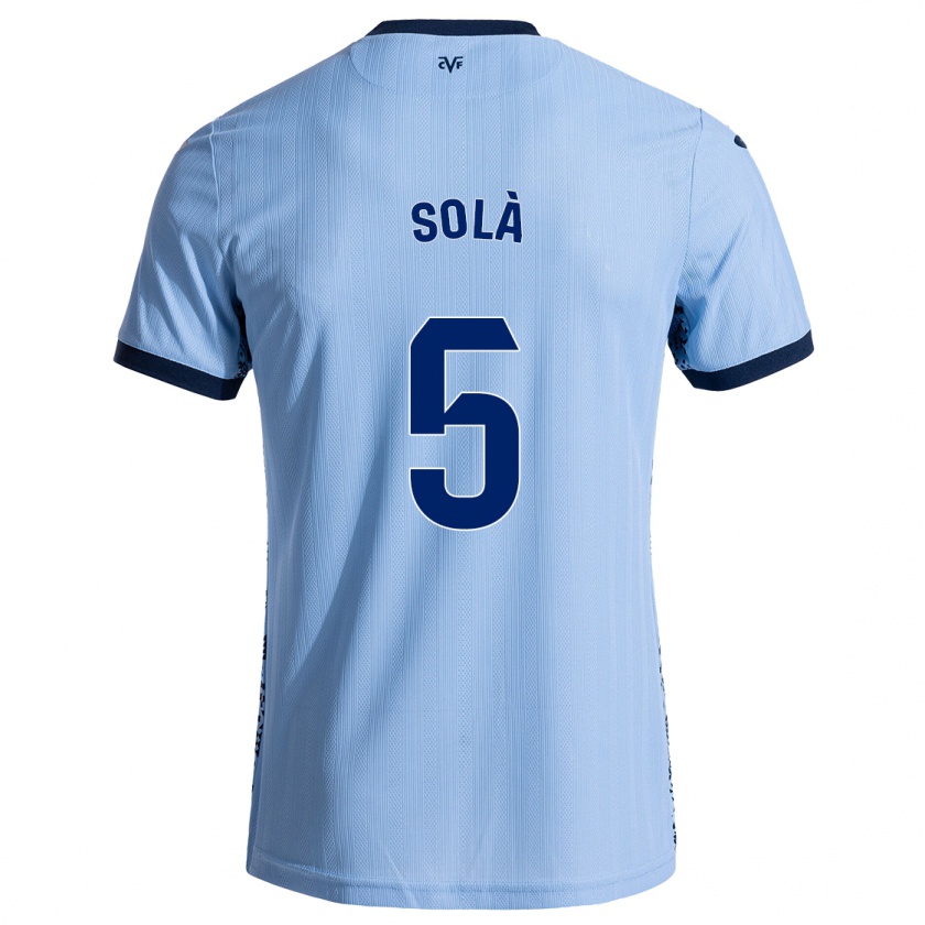 Kandiny Donna Maglia Arnau Solà #5 Azzurro Cielo Kit Gara Away 2024/25 Maglietta