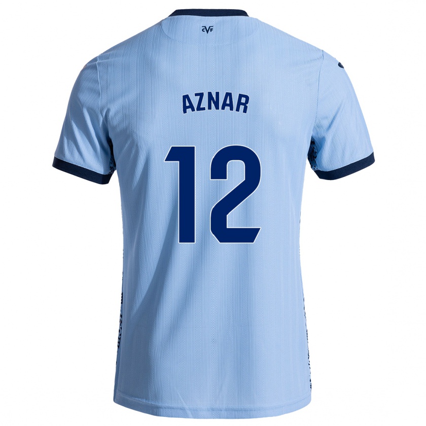 Kandiny Dames Javi Aznar #12 Hemelsblauw Uitshirt Uittenue 2024/25 T-Shirt