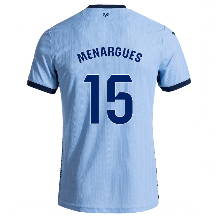 Kandiny Mujer Camiseta Joseda Menargues #15 Azul Cielo 2ª Equipación 2024/25 La Camisa México