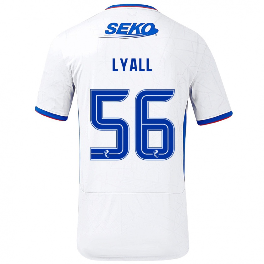 Kandiny Donna Maglia Arron Lyall #56 Bianco Blu Kit Gara Away 2024/25 Maglietta