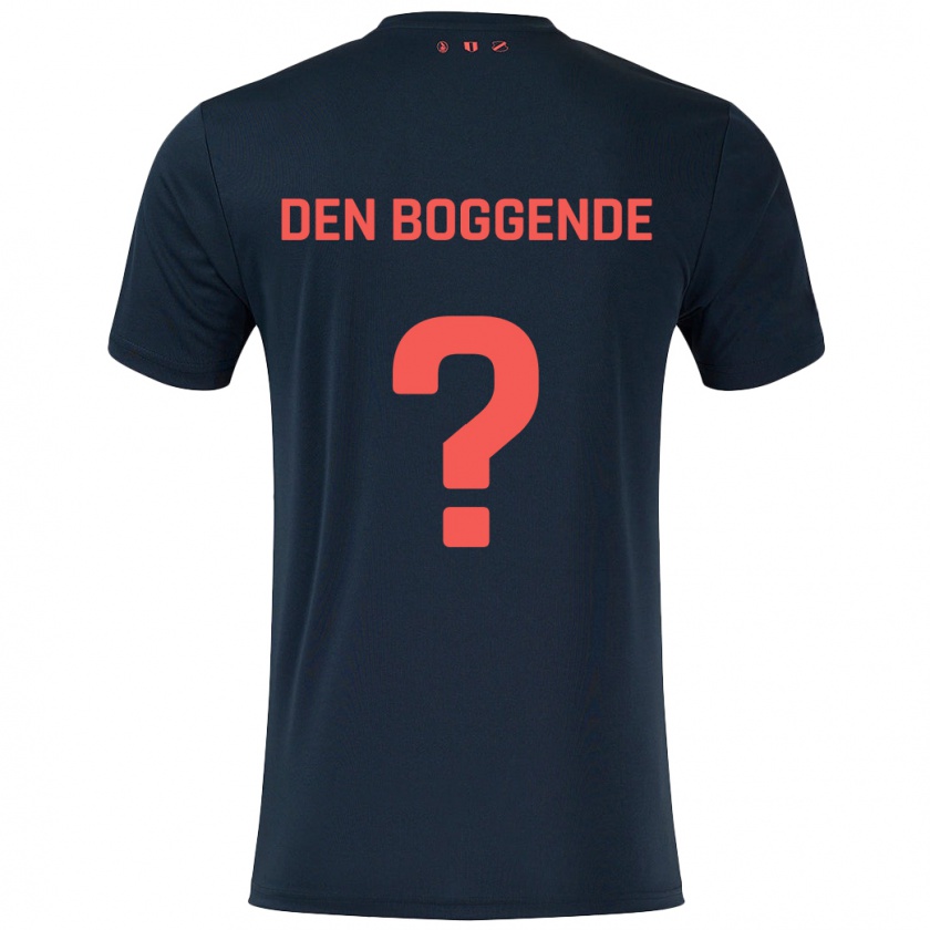 Kandiny Dames Tijn Den Boggende #0 Zwart Rood Uitshirt Uittenue 2024/25 T-Shirt