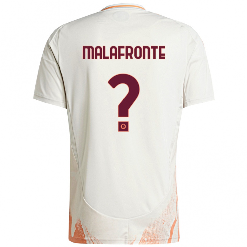 Kandiny Dames Matteo Malafronte #0 Crème Wit Oranje Uitshirt Uittenue 2024/25 T-Shirt