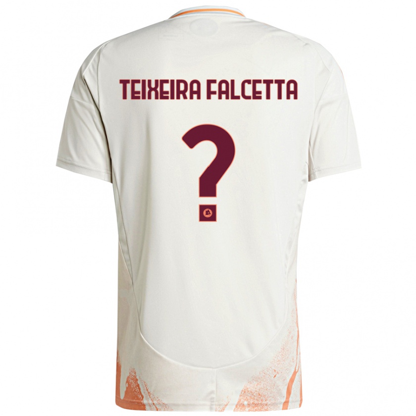 Kandiny Dames Pietro Teixeira Falcetta #0 Crème Wit Oranje Uitshirt Uittenue 2024/25 T-Shirt