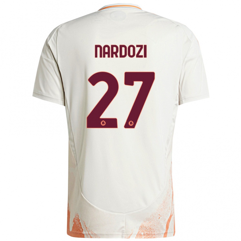 Kandiny Dames Manuel Nardozi #27 Crème Wit Oranje Uitshirt Uittenue 2024/25 T-Shirt