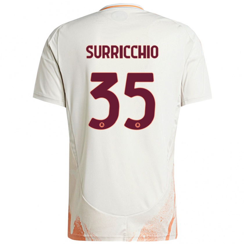 Kandiny Mujer Camiseta Jacopo Surricchio #35 Crema Blanco Naranja 2ª Equipación 2024/25 La Camisa México