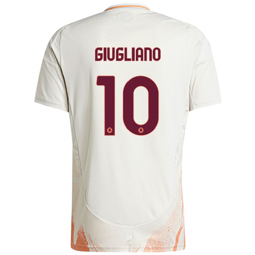 Kandiny Mujer Camiseta Manuela Giugliano #10 Crema Blanco Naranja 2ª Equipación 2024/25 La Camisa