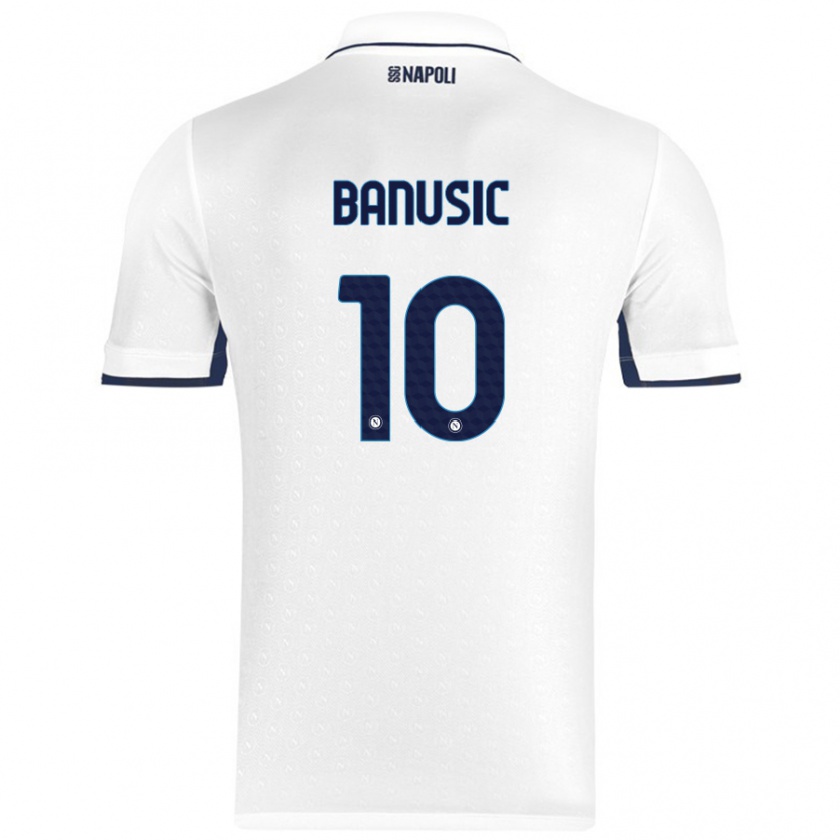 Kandiny Dames Marija Banušić #10 Wit Koningsblauw Uitshirt Uittenue 2024/25 T-Shirt