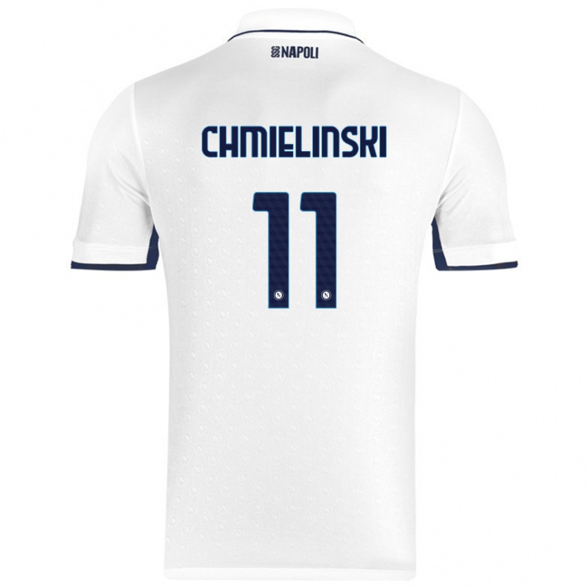 Kandiny Donna Maglia Gina Chmielinski #11 Bianco Blu Reale Kit Gara Away 2024/25 Maglietta