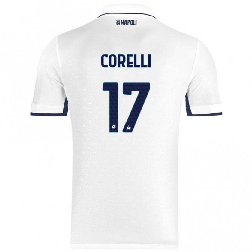 Kandiny Donna Maglia Alice Corelli #17 Bianco Blu Reale Kit Gara Away 2024/25 Maglietta