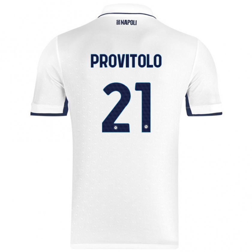 Kandiny Dames Vincenzo Provitolo #21 Wit Koningsblauw Uitshirt Uittenue 2024/25 T-Shirt België