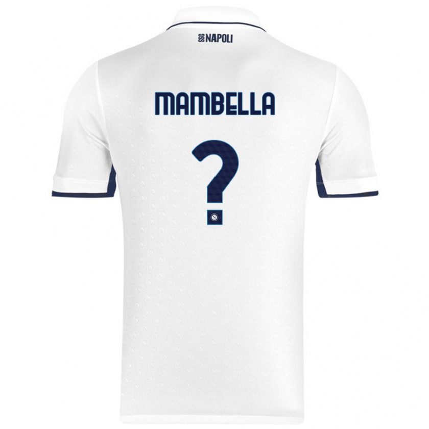 Kandiny Donna Maglia Andrea Mambella #0 Bianco Blu Reale Kit Gara Away 2024/25 Maglietta