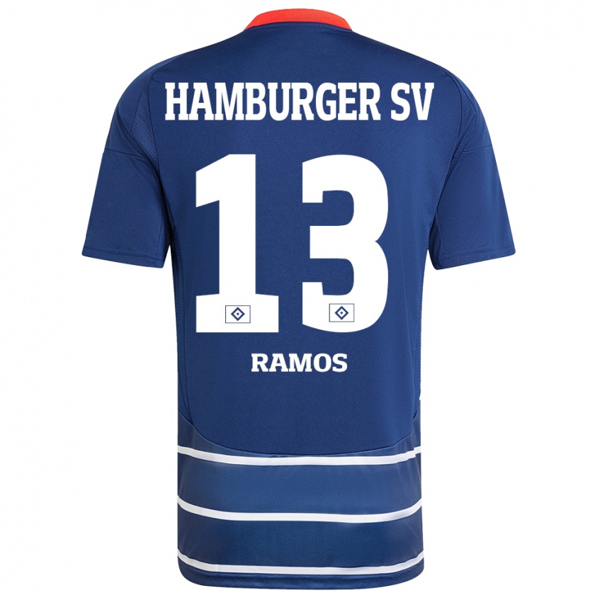 Kandiny Mujer Camiseta Guilherme Ramos #13 Azul Oscuro 2ª Equipación 2024/25 La Camisa México