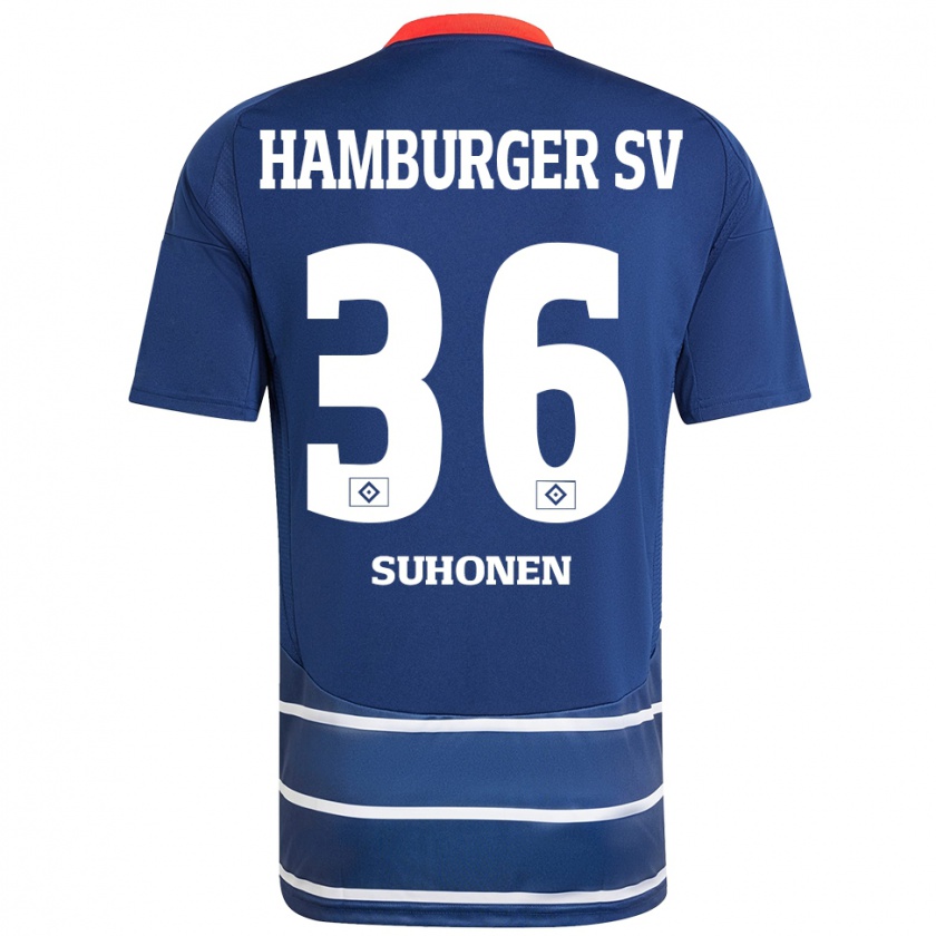 Kandiny Donna Maglia Anssi Suhonen #36 Blu Scuro Kit Gara Away 2024/25 Maglietta