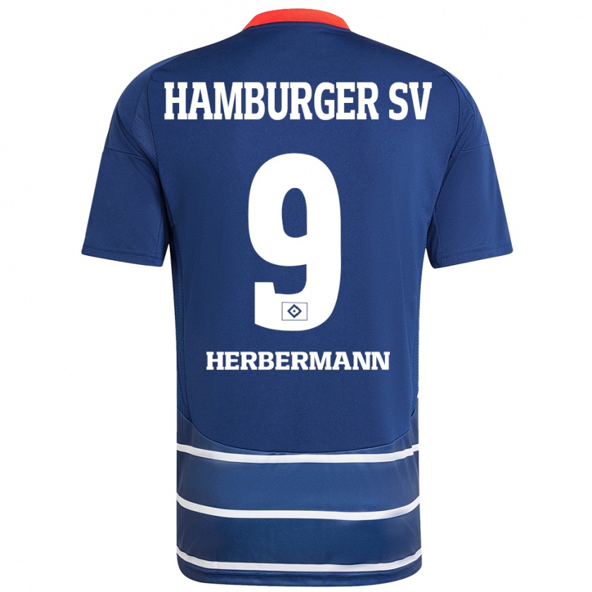 Kandiny Dames Kevin Herbermann #9 Donkerblauw Uitshirt Uittenue 2024/25 T-Shirt