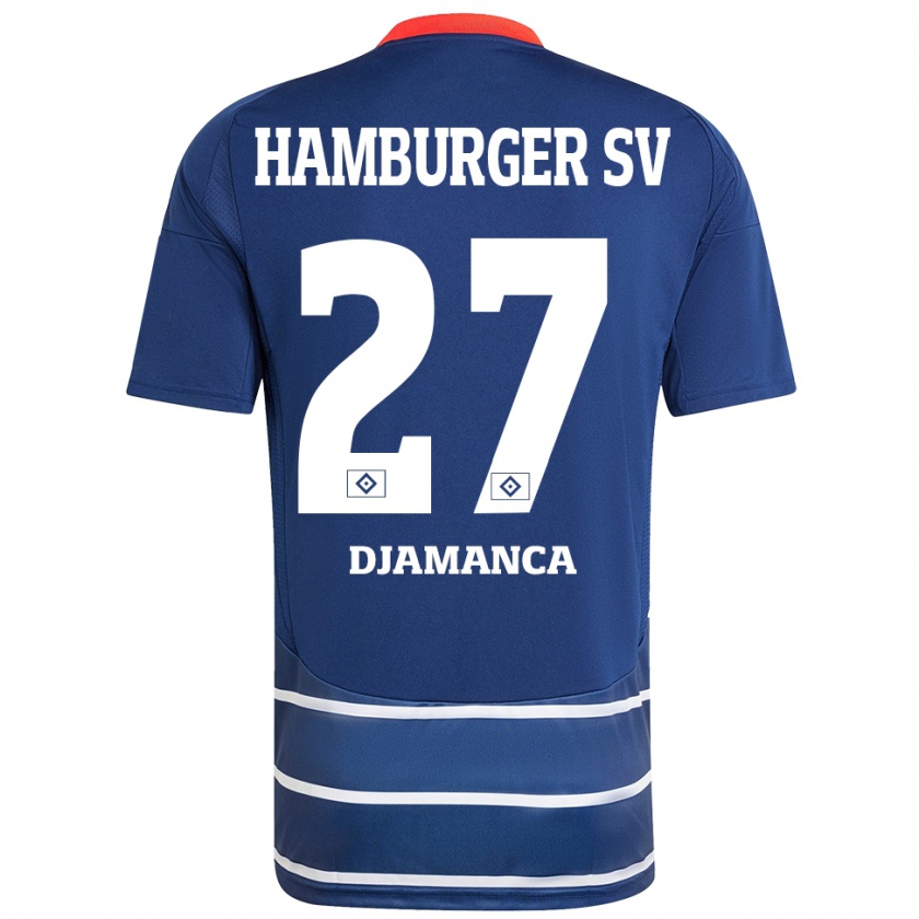 Kandiny Dames Ismaila Djamanca #27 Donkerblauw Uitshirt Uittenue 2024/25 T-Shirt