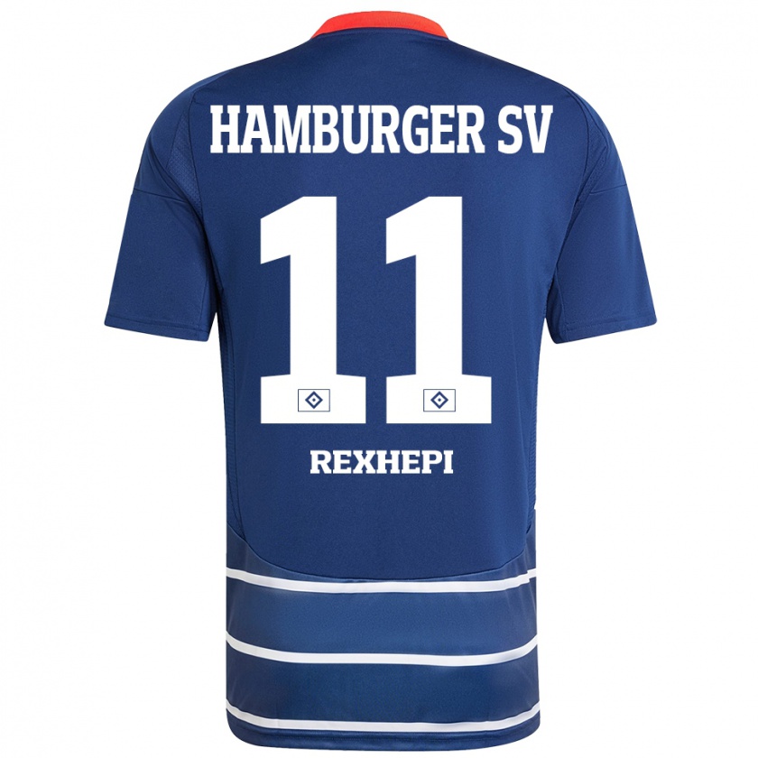 Kandiny Dames Arlind Rexhepi #11 Donkerblauw Uitshirt Uittenue 2024/25 T-Shirt