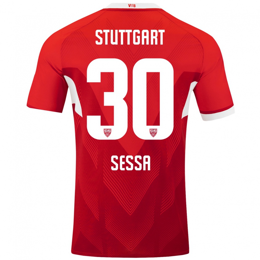 Kandiny Damen Nicolas Sessa #30 Rot Weiß Auswärtstrikot Trikot 2024/25 T-Shirt Österreich