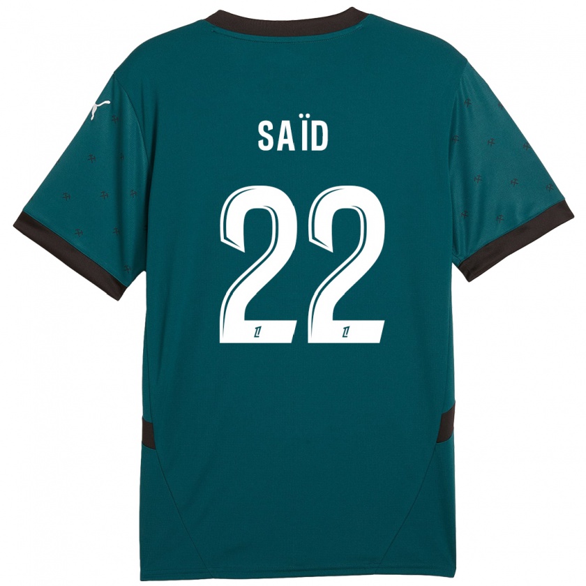 Kandiny Donna Maglia Wesley Saïd #22 Verde Scuro Kit Gara Away 2024/25 Maglietta