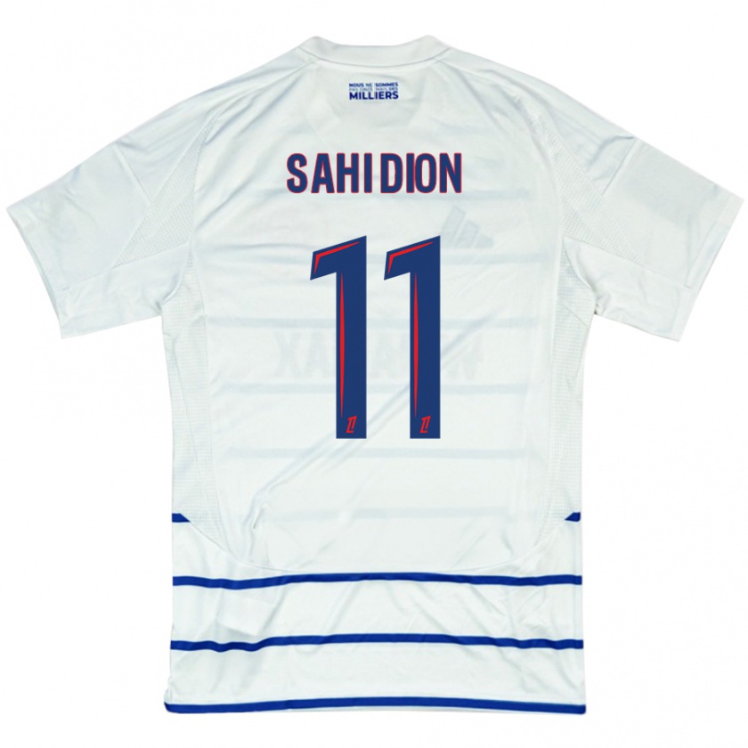 Kandiny Donna Maglia Moïse Sahi Dion #11 Bianco Blu Kit Gara Away 2024/25 Maglietta