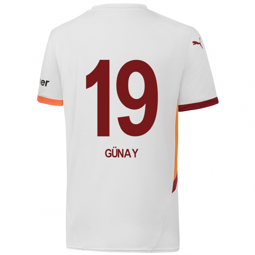 Kandiny Mujer Camiseta Günay Güvenç #19 Blanco Amarillo Rojo 2ª Equipación 2024/25 La Camisa