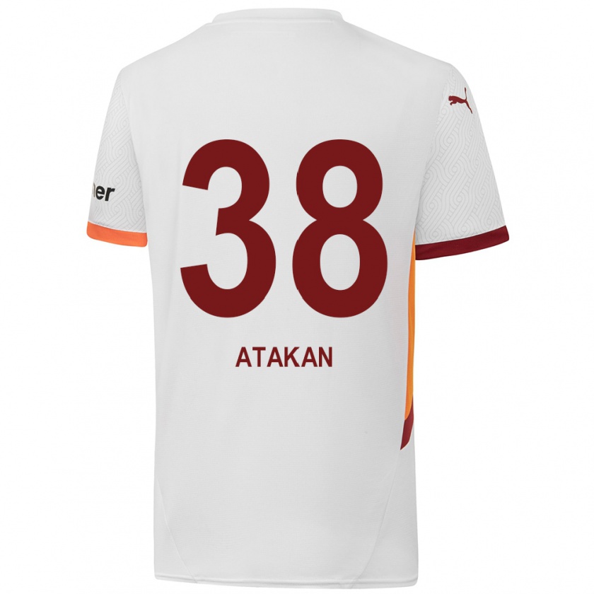 Kandiny Mujer Camiseta Atakan Ordu #38 Blanco Amarillo Rojo 2ª Equipación 2024/25 La Camisa