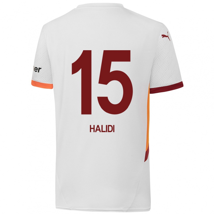 Kandiny Dames İsa Halidi #15 Wit Geel Rood Uitshirt Uittenue 2024/25 T-Shirt