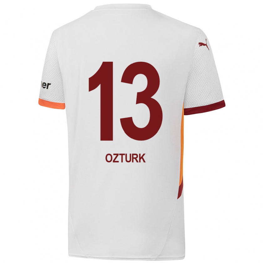 Kandiny Mujer Camiseta Fatma Sare Öztürk #13 Blanco Amarillo Rojo 2ª Equipación 2024/25 La Camisa