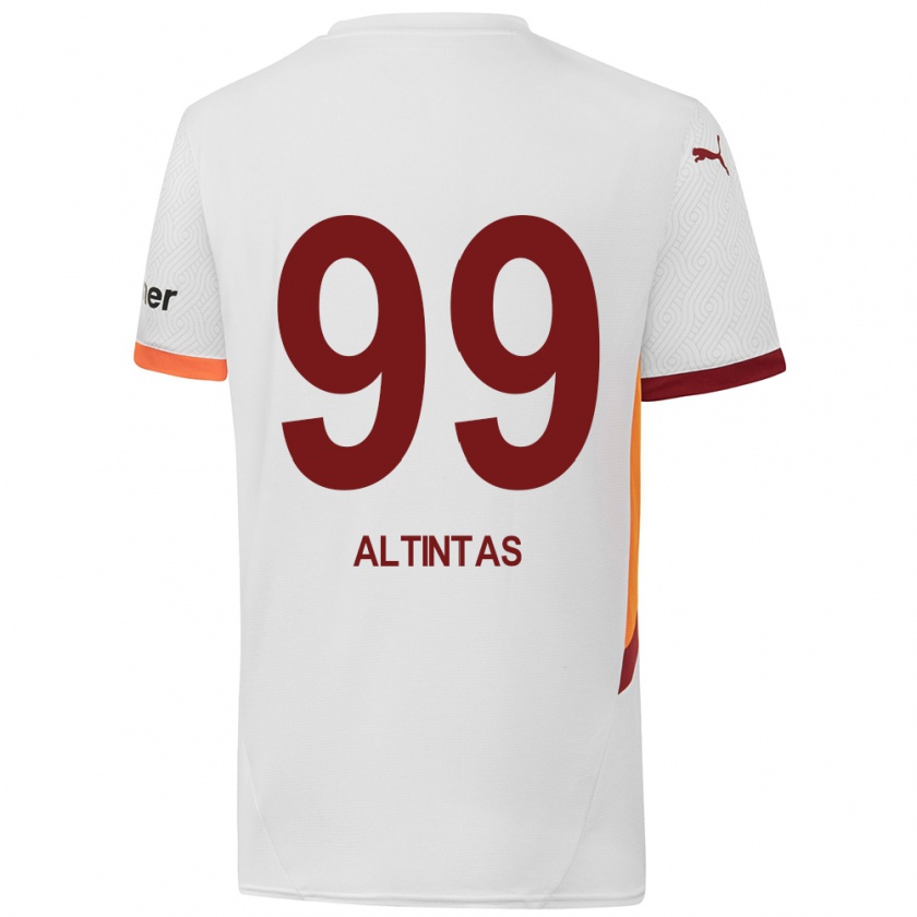 Kandiny Mujer Camiseta Benan Altıntaş #99 Blanco Amarillo Rojo 2ª Equipación 2024/25 La Camisa