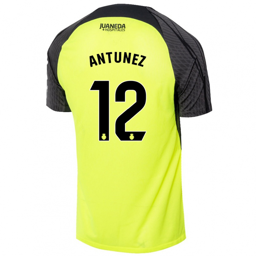 Kandiny Damen Yahir Antúnez #12 Fluoreszierend Grün Schwarz Auswärtstrikot Trikot 2024/25 T-Shirt Österreich